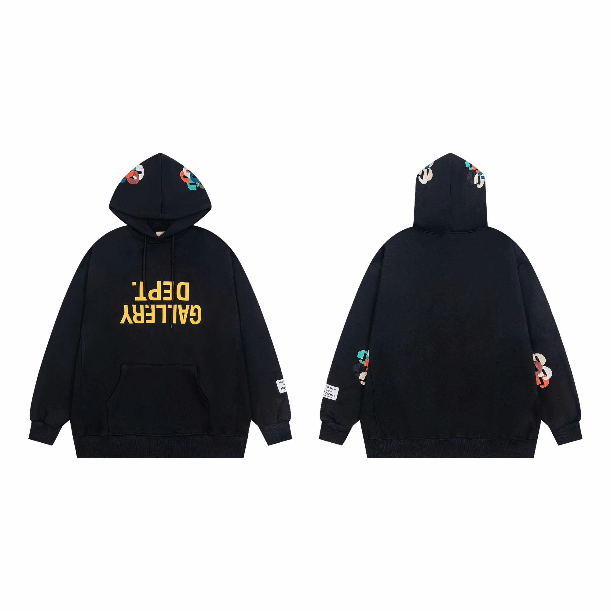 American High Street Gallery dept talk new embroidered letter hooded sweater terry loose couple