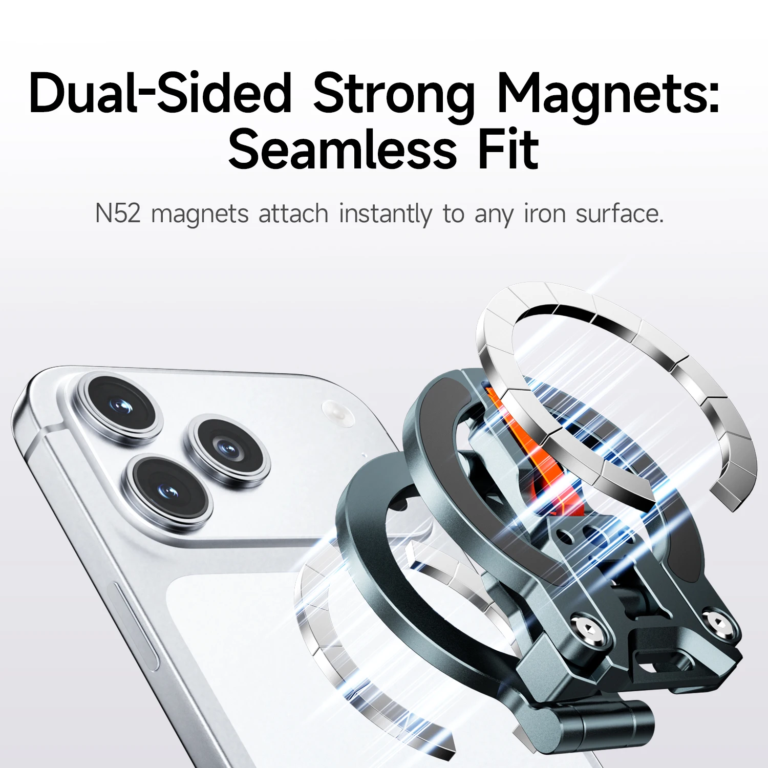 COBONE Doppelseitiger Magnetischer Handyständer Faltbar 1/4 Zoll Halterung für MagSafe Android Smartphones Desktop Fitness Vlog Live-Streaming – Detail 5