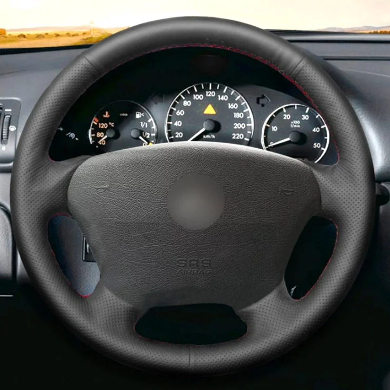 for Mercedes ML w163 M-Class ML230 ML270 ML320 ML350 ML430 ML500 1997-2005 DIY car Steering Cover full coverage wooden Accessory