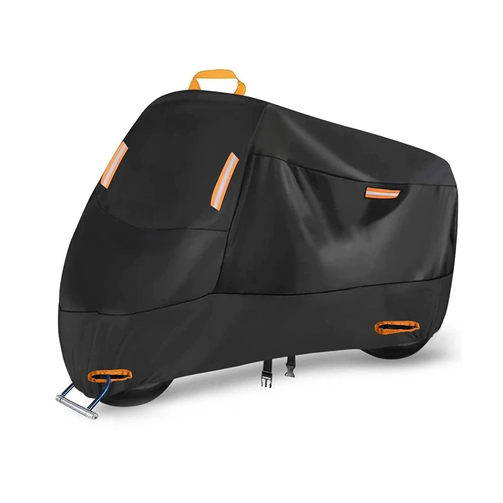 

Thick 210D Motorcycle Covers Black Design Waterproof Motors Dust Rain Snow UV Protector Cover Indoor Outdoor M L XL XXL 3XL 4XL