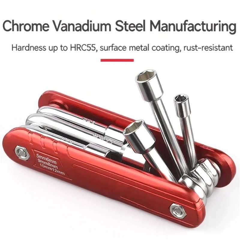 مجموعة أدوات الأكمام المحمولة، مفتاح ربط قابل للطي، أدوات منزلية متعددة الوظائف في الهواء الطلق #1