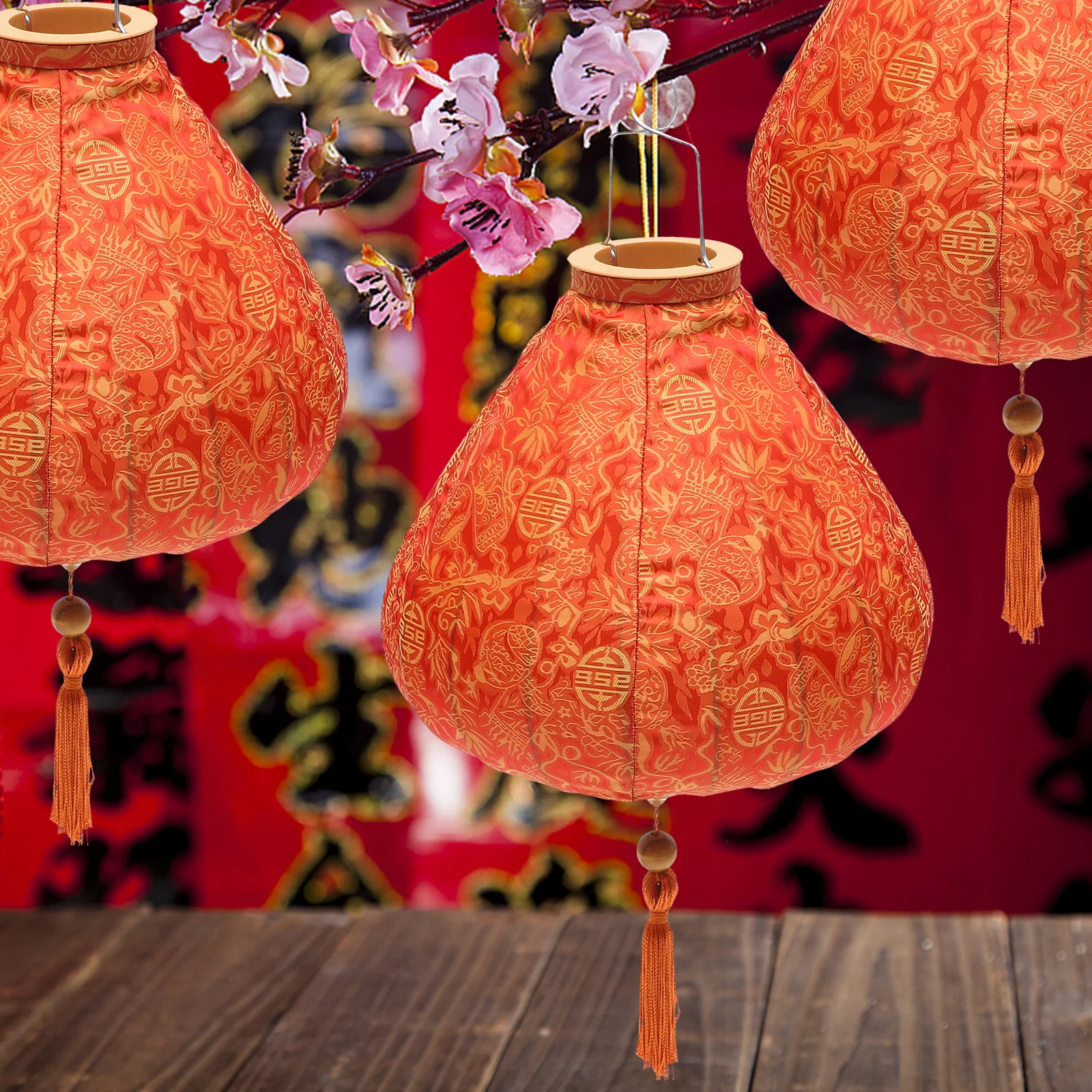 

Style Durable Decorative Cloth Lantern Vintage Hanging Lantern for Festival Holiday Mid Autumn Celebration Decor