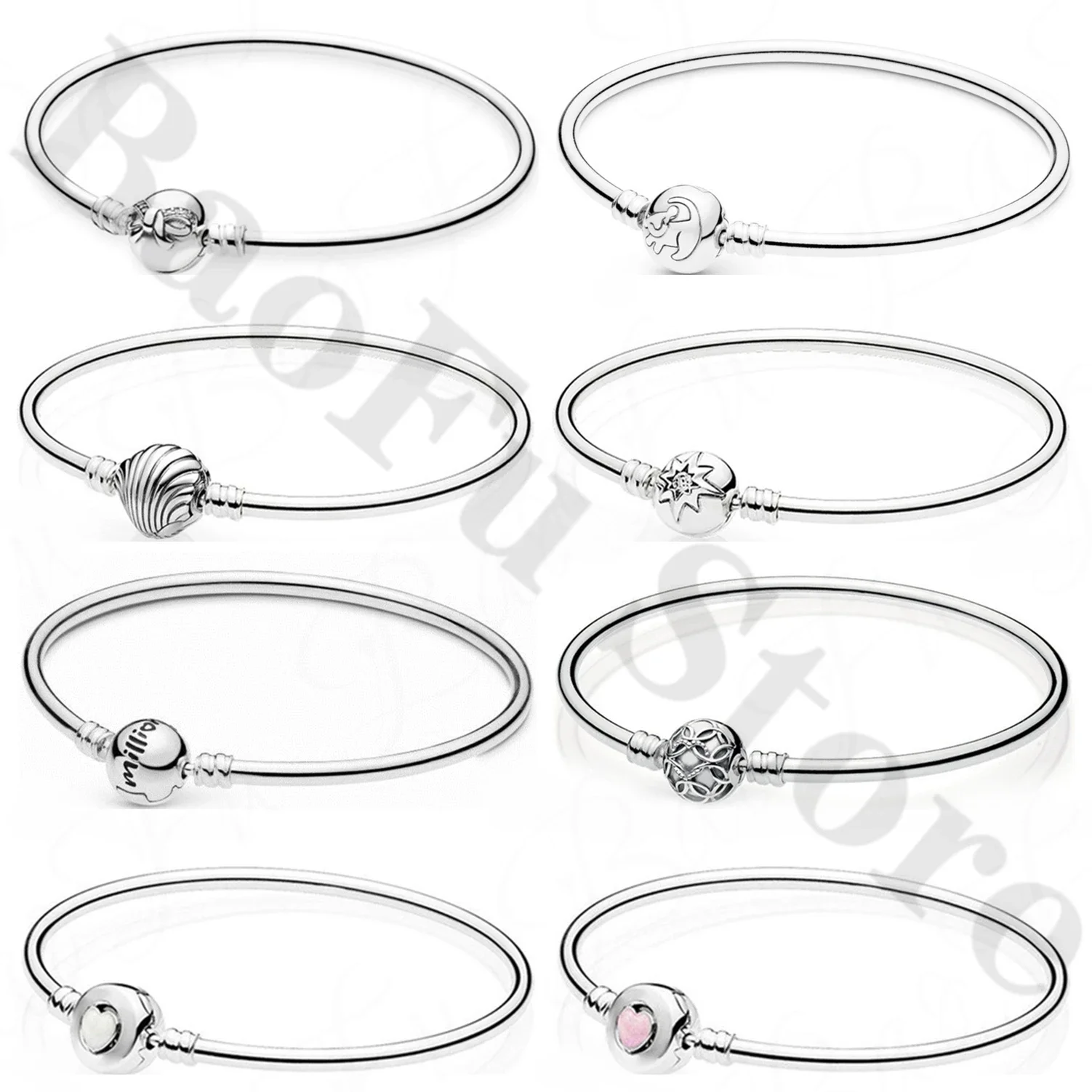 

Authentic 100% 925 Sterling Silver Bracelet 1:1 Mother'S Day Bow, Shells, Lions Suitable For Original Female Luxury Jewelry