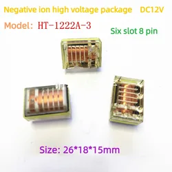 2Pcs Trigger Coil HT-1222A-3 Six-slot 8-pin Negative Ion High Voltage Package DC12V Igniter Size 26*18*15