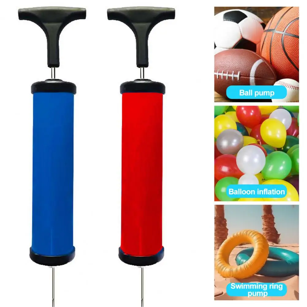 Durable Ball Pump Reusable Air Pump Ergonomic Fast Air Inflator for Basketball Football Volleyball with Needles Nozzle for Rugby