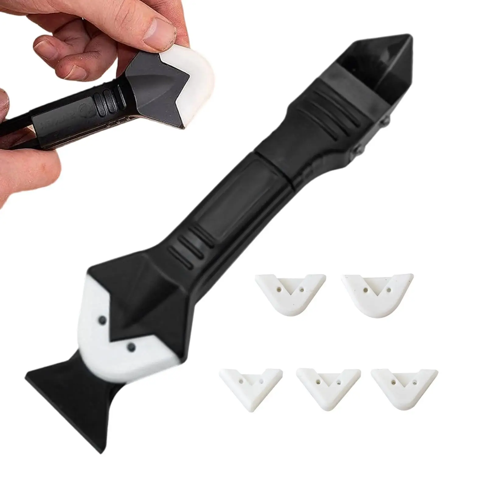 Retractable Silicone Caulking Tool Multifunctional Flexible Caulk Finishing & Smoothing Kit For Home Bathroom Kitchen Shower