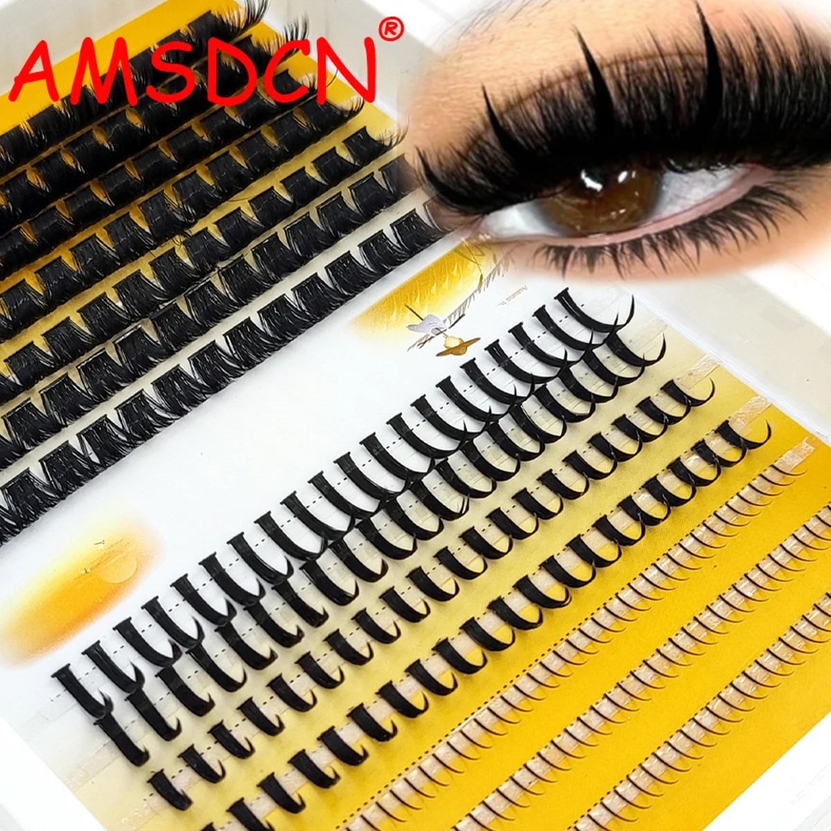 AMSDCN 60D-120D eyelash cluste - Eyelash Extension Doll Eye 评论和价格