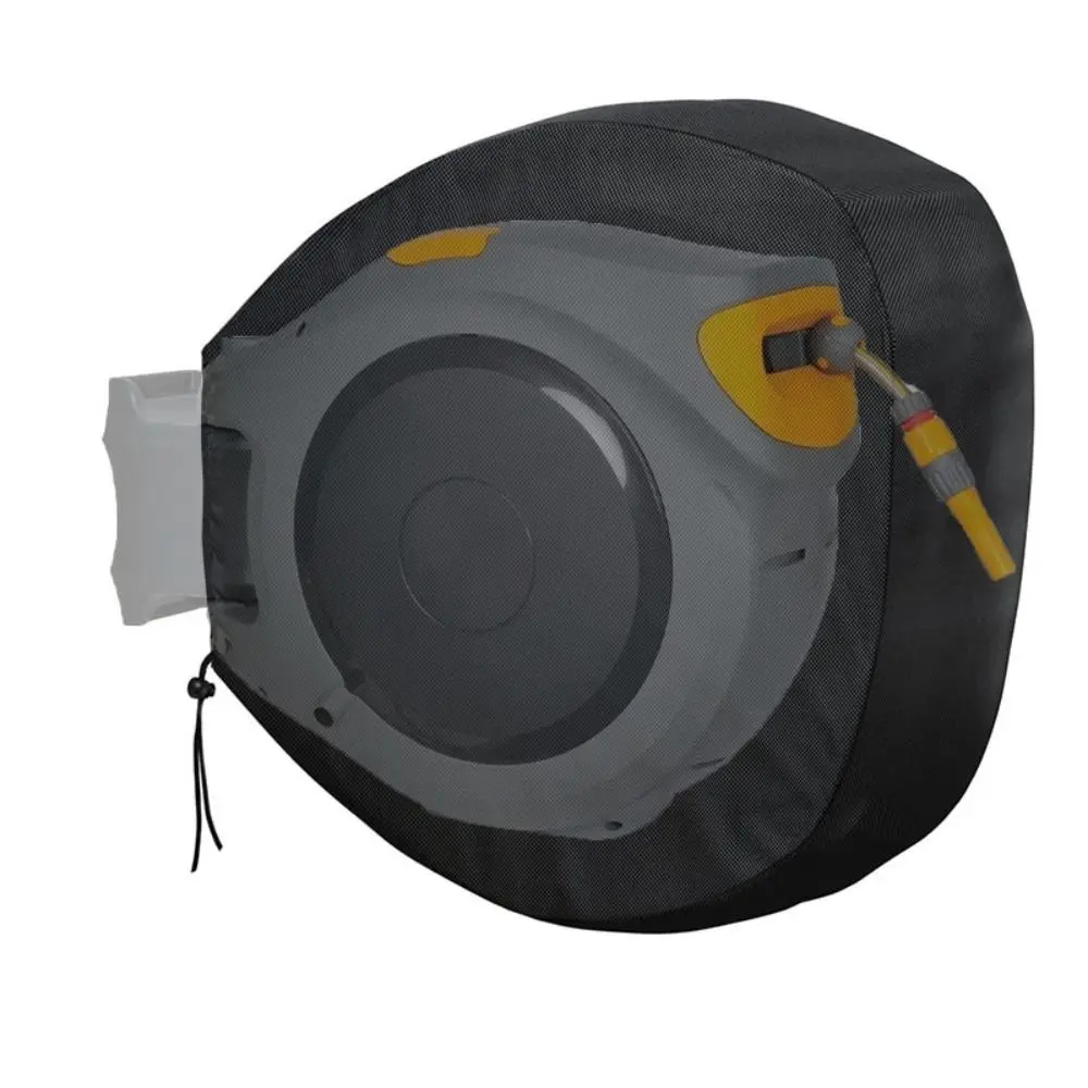 Retractable Wall Mounted Insulated Hose Cover Waterproof Storing Cord Reel Cover 420D UV Resistant Cart Dust Accessory Lawn