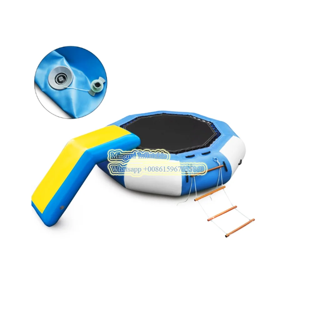 شحن مجاني ضياء 3m 0.9 مللي متر نفخ المياه الترامبولين المياه القفز السرير القفز الترامبولين (مجاني 1 منفاخ) #2