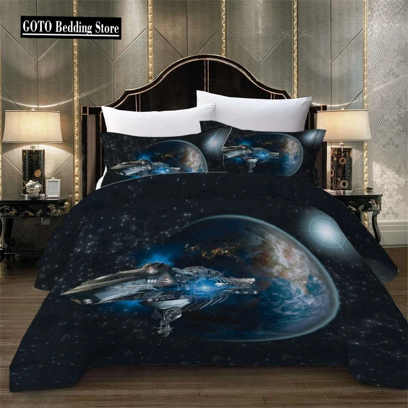 

Bedclothes Beding sets 228*264cm,220*240cm US Queen EU double AU King bed bedding sets luxury duvet set 3d bed comforter blue