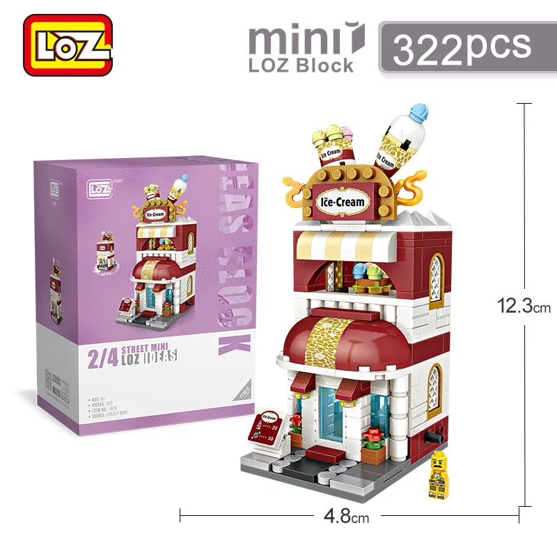 Blocos de construção da série do alimento, partículas pequenas, brinquedos educativos, montados, presente, agradecimento/Natal