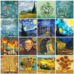 GATYZTORY Painting By Number Van Gogh On Canvas DIY Kits Acrylic Paint Landscape Figure Drawing Coloring By Number Home Decor