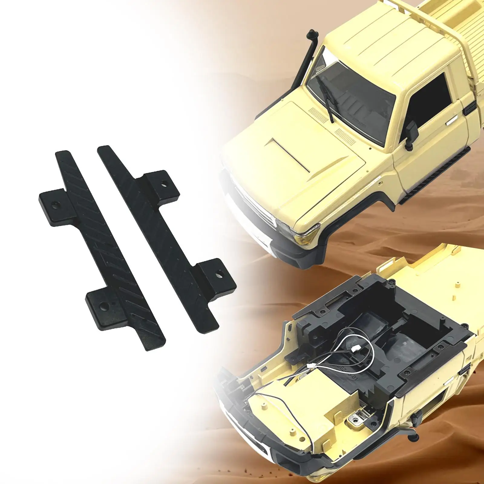 Metalowe stopnie boczne RC Car Foot Pedals Replacement, Foot Plate, RC Side Board dla MN82, LC79, MN78, 1/12 Scale RC Car