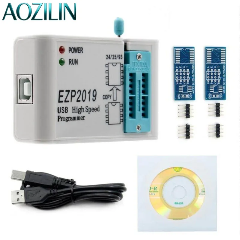 AOZILIN EZP2019 USB High Speed SPI FLASH Programmer Support 24 25 93 EEPROM 25T80 BIOS Chip Burning Tool