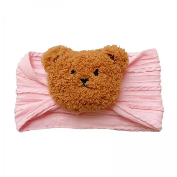 

Newborn Baby Headbands with Bear Design Soft Elastic Hairband Children Accessories for Baby Shower Photos