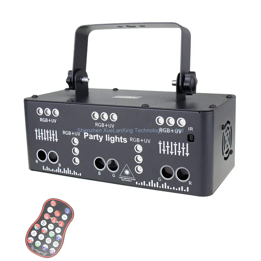 21 Lens DJ Disco Beam Patterns Stage Laser Light Projector RGB UV LED Strobe Party Holiday Dance Chrismas Wedding Lamp H3D2