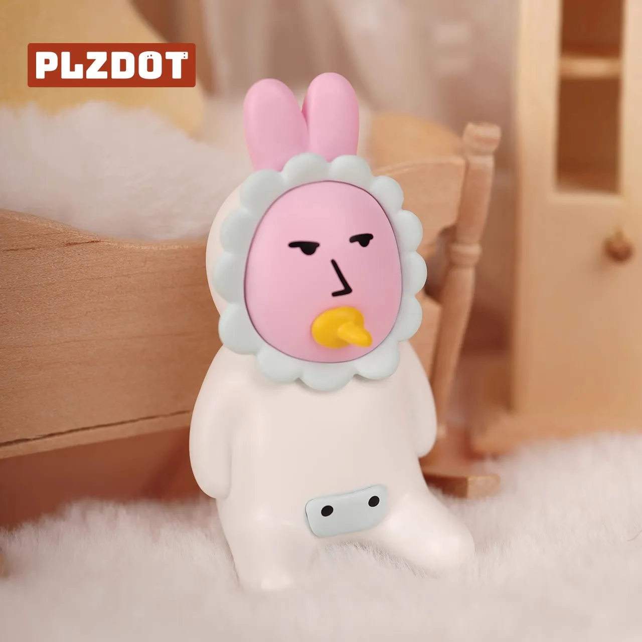 Plzdot Original Pink Rabbit Mini Blind Box Cartoon Anime Figures Fashionable Toys Funny Birthday Desk Decoration Gift Toys