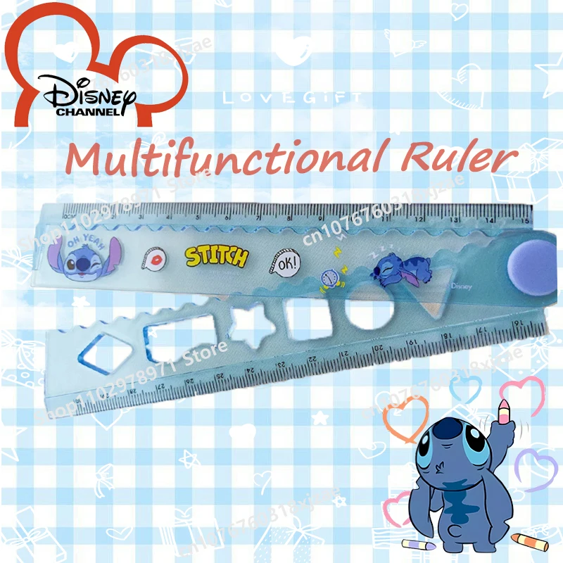 30cm neue Disney Stitch Lineal Cartoon niedlichen multifunktion alen Lineal Zeichnung Messung Länge Büro Schule liefert Briefpapier Geschenke