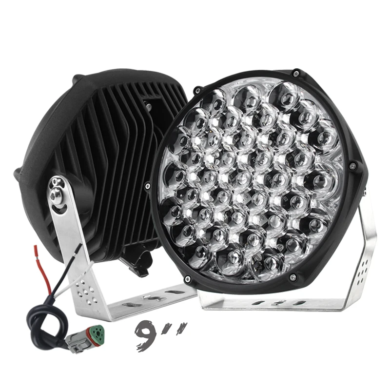 Super Bright 9D Reflector 7'' 9 inch 185W 24050lm Combo Spot Beam Led Driving Light Off Road 4x4 4WD Led Spotlight for Trucks