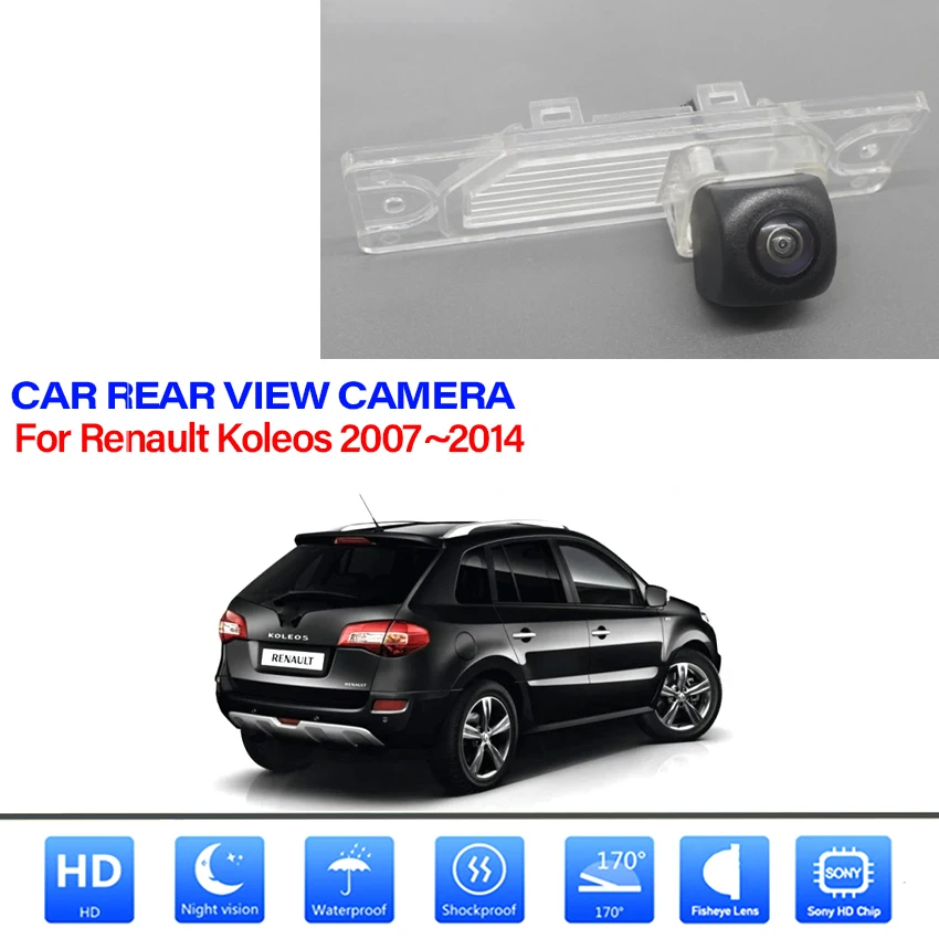 Rear View Camera For Renault Koleos 2007 2008 2009 2010 2011 2012 2013 2014 Full HD Night Vision Reverse License Plate camera