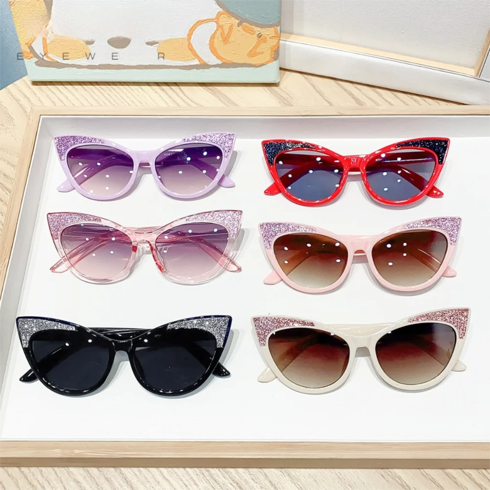 

Shades Eyewear Cat Eye Sunglasses Anti Radiation Glass Sun Protection Blocking Sunglasses Kid Sunglasses Photography Props