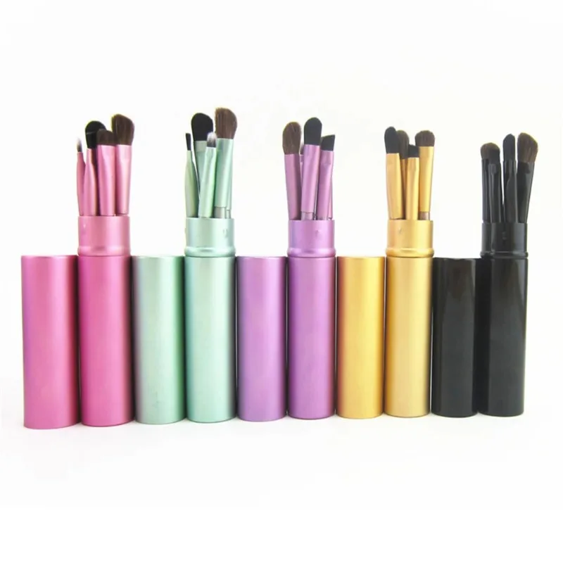 5Pcs/set Compact Eye Makeup Brush Soft Bristle Hair Portable Cosmetics Eyeshadow Makeup Brush Kit