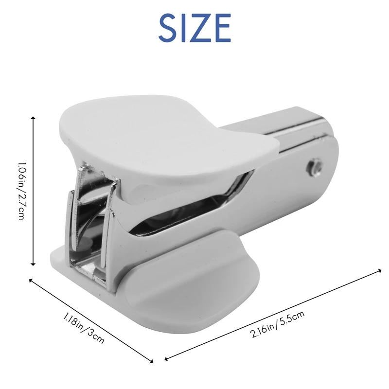 مزيل التيلة على شكل صنوبر فولاذي للطلاب باللون الأبيض لدبابيس 24/6 26/6 #5