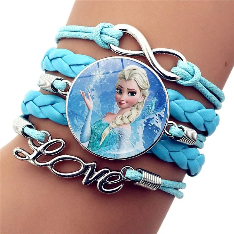 

Disney cartoon Stitch frozen Princess Bracelet ACG Pendant bus card hold toy