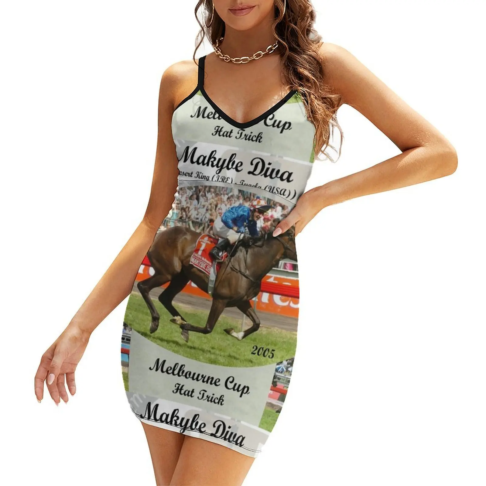 

Makybe Diva Melbourne Cup Hat Trick Sling Dress Women's clothing Party dresses for women dresses for woman 2025