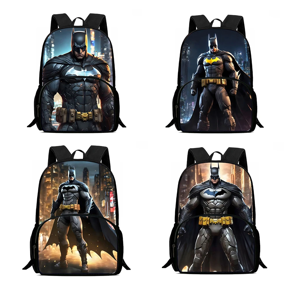 Kids Backpacks Hot Movie Batmans Boys and Girls Student Birthday Gift Child School Bags Large Capacity Camping Durable Rucksack