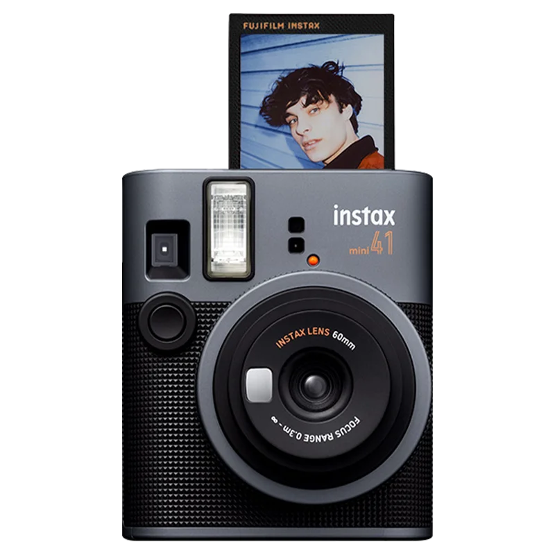 Optional (20/40 Sheets)  Fujifilm Instax Mini 41 Camera Original Value Pack Black Vintage + Shutter Accessories Carrying Case ﻿