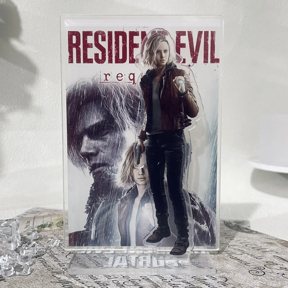 Resident Evil Requiem 15cm Acrylic Stand Keychain Game Figure Desk Decor Cartoon Ornament Fan Collection Couple Gift Jewelry Acc