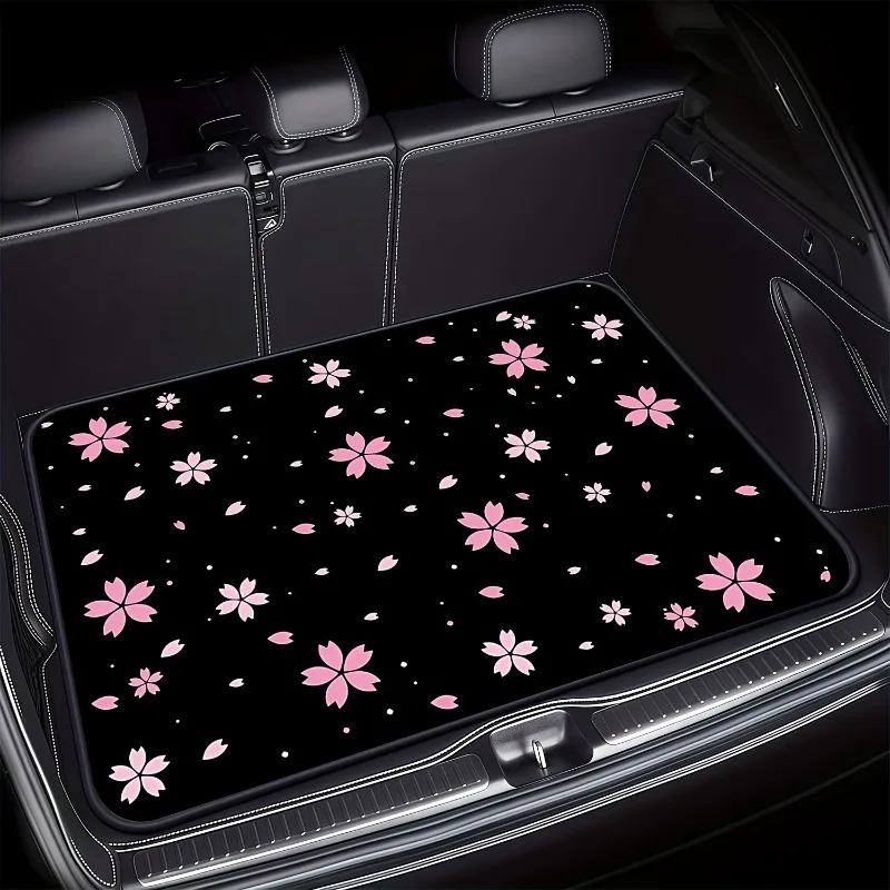 1 Stück Auto-Dekorative Bedruckte Kofferraummatte, Essentielles Reisezubehör, Universell Passend für die Meisten Fahrzeugmodelle, Elegantes Auto-Accessoire