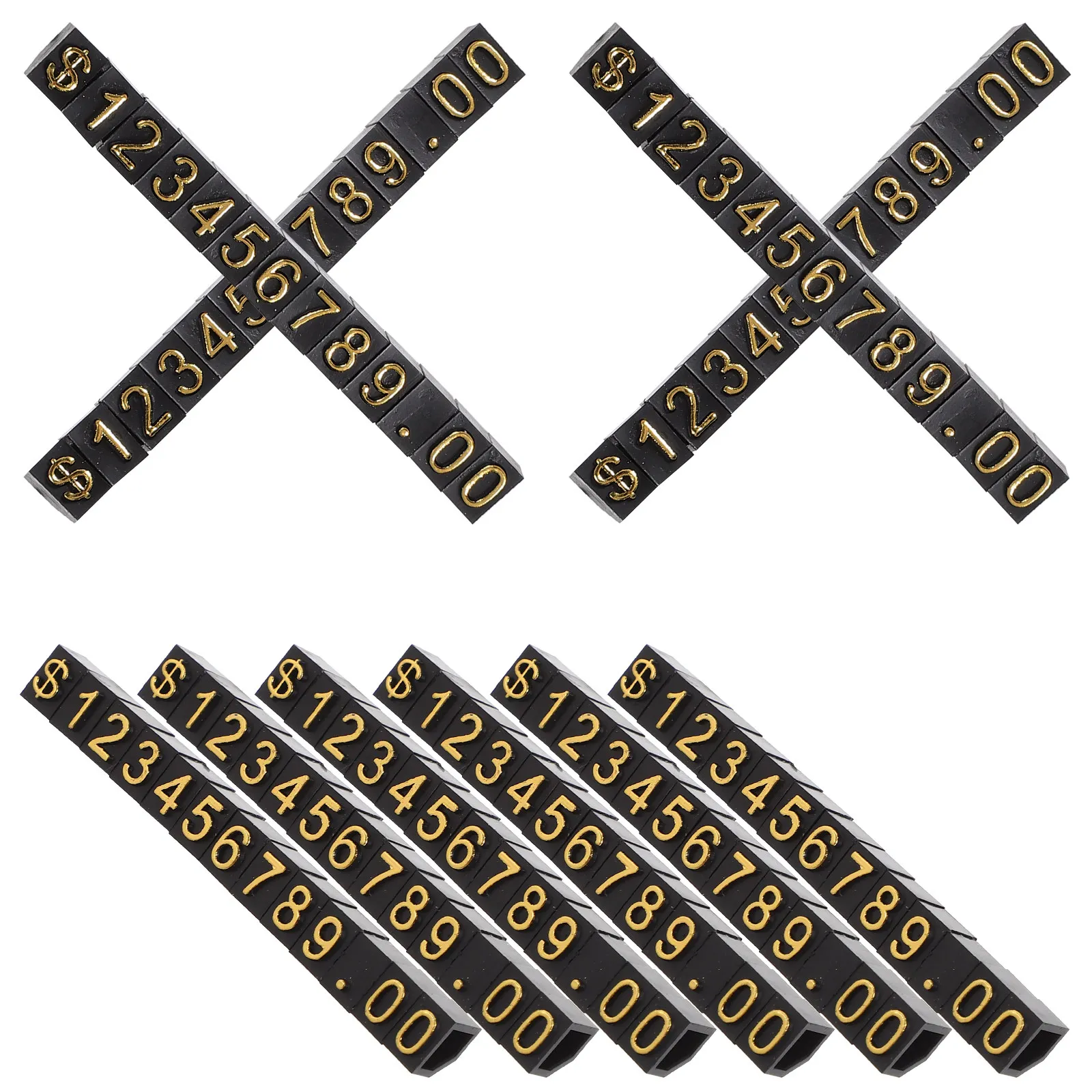 

10Sets Price Display Cubes for Jewelry Pricing Reusable Compact Clear Visible Sale Signs for Store Counter