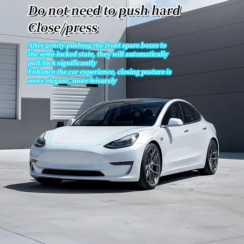 Suitable for Tesla Model 3 Y XS 2021-2023 front spare box electric lock soft close suction motor automatic adsorption easy to in