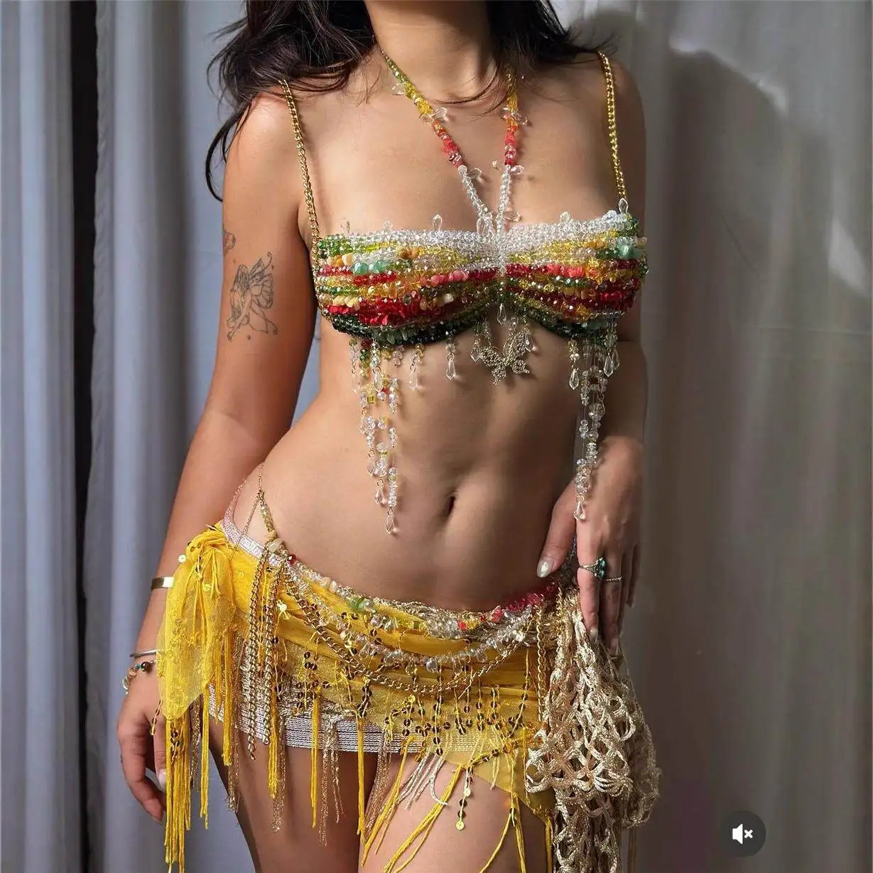 

New Pendant Neck Hanging Strap Women's Inner Chest Decoration Body Chain Sexy Top Women's Fashion Jewelry Accessory