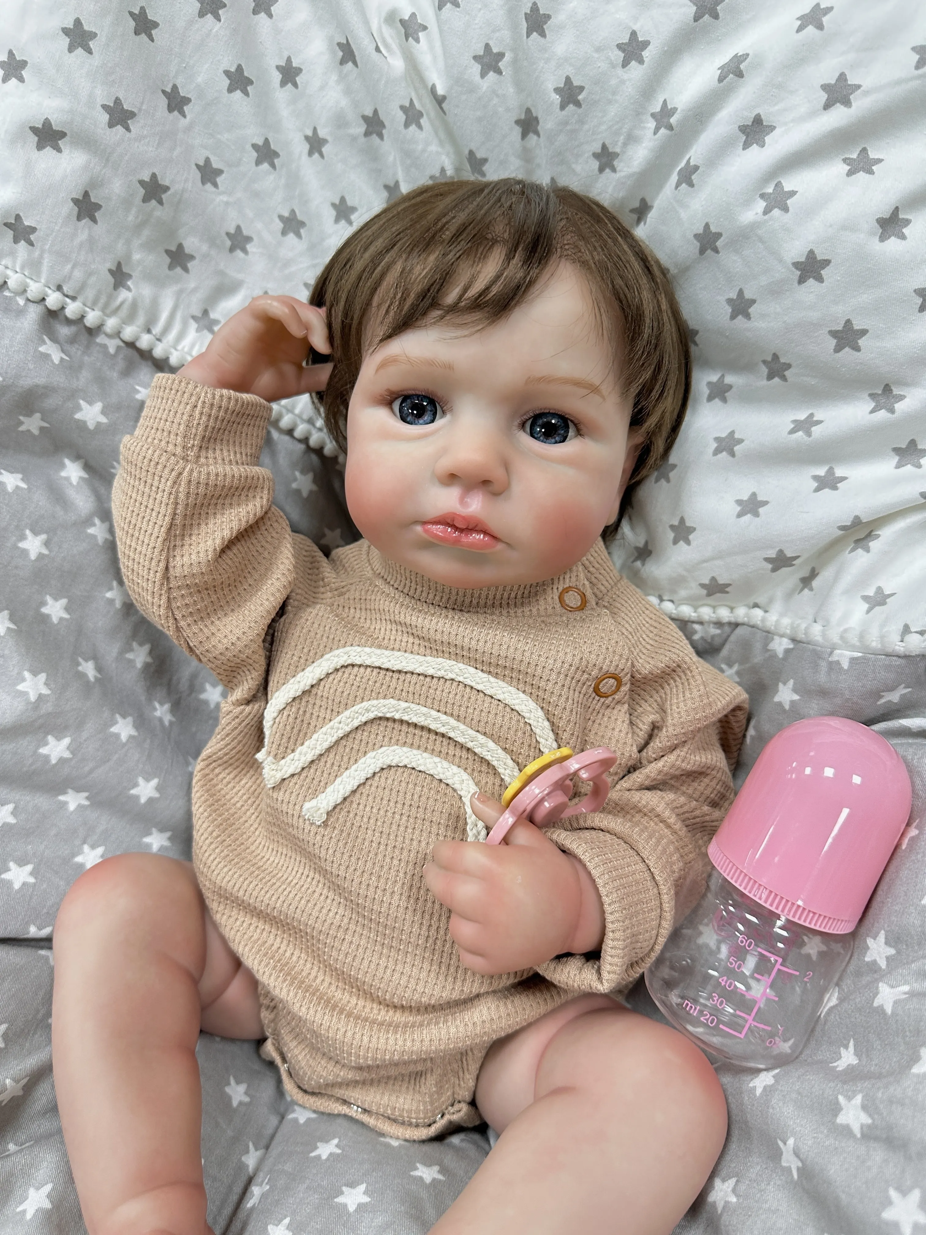 Cokela Giocattolo per bambini Reborn Baby Doll vivo corpo realistico bambino 50 cm morbido vinile realistico bambole rinate appena nate per le ragazze del ragazzo