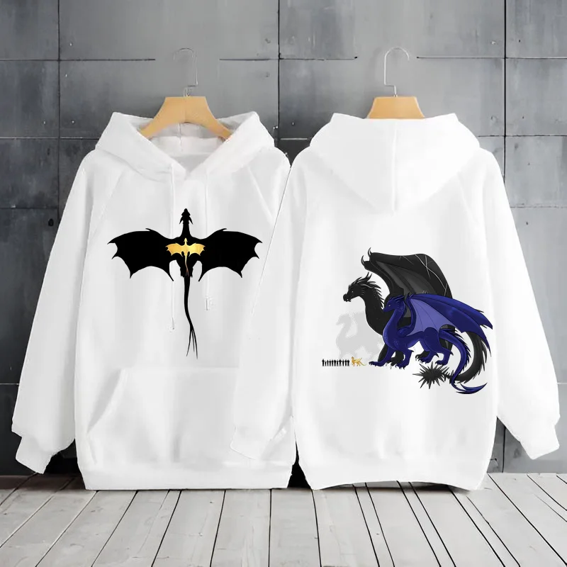 Fourth-Wing Hoodie Y2k Clothes Long Sleeve Women's Hoodie Casual Harajuku Hoodies y2k Woman Clothing Dragon Hooded Shirt Hoodie