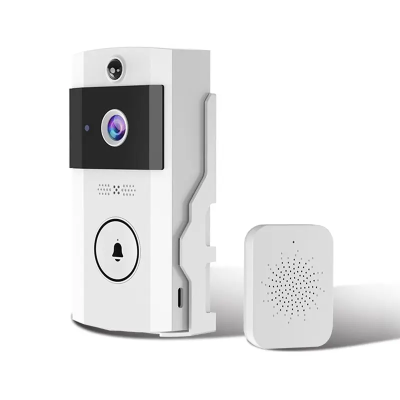 ABLQ Smart WIFI Doorbell Camera With Solar Charging, Waterproof, Night Vision, HD, Two-Way Intercom Voice For Home Security