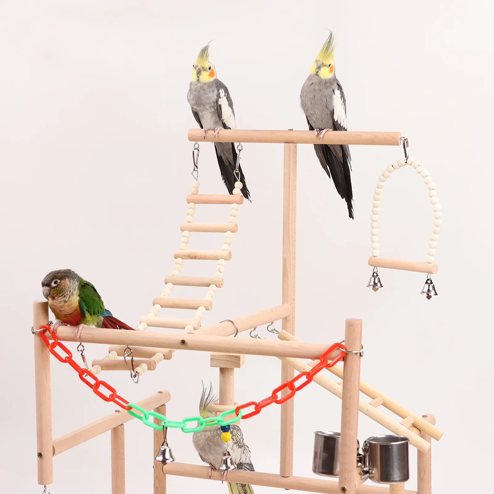 Parrot large game rack, parrot toy training station rack, playground bench climbing ladder swing bird toy