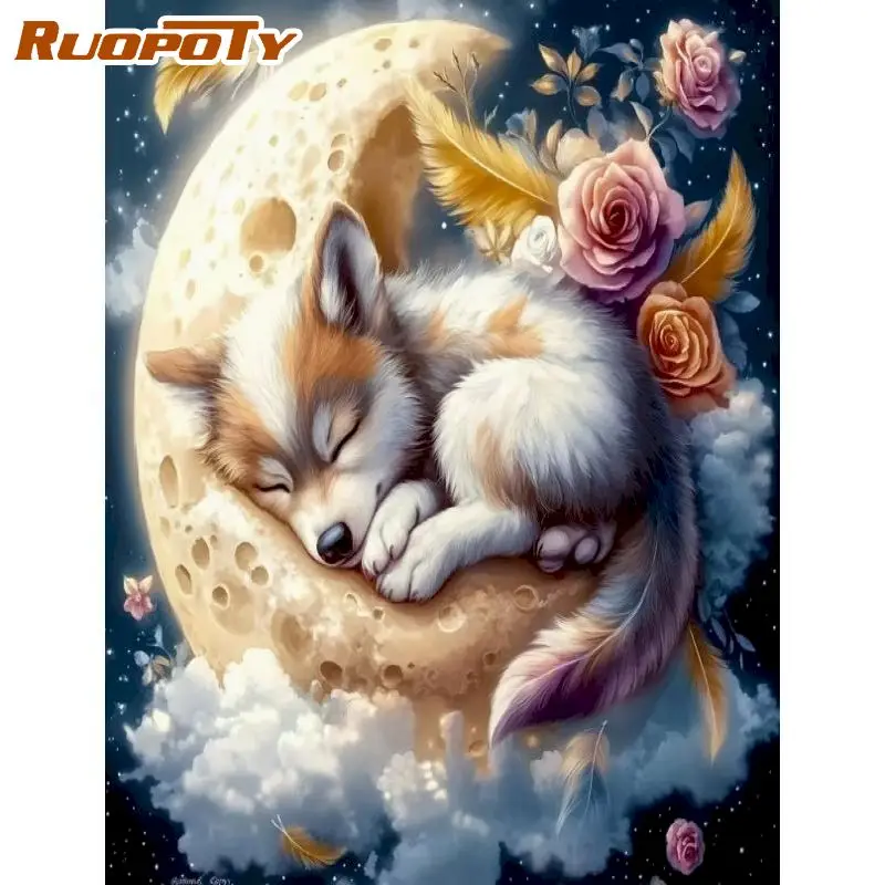 

RUOPOTY Diamond Painting Kit Painting Decor Diamond Art Kits For Adults Fox Full Round/Square Diamond Art For Beginners For Adul