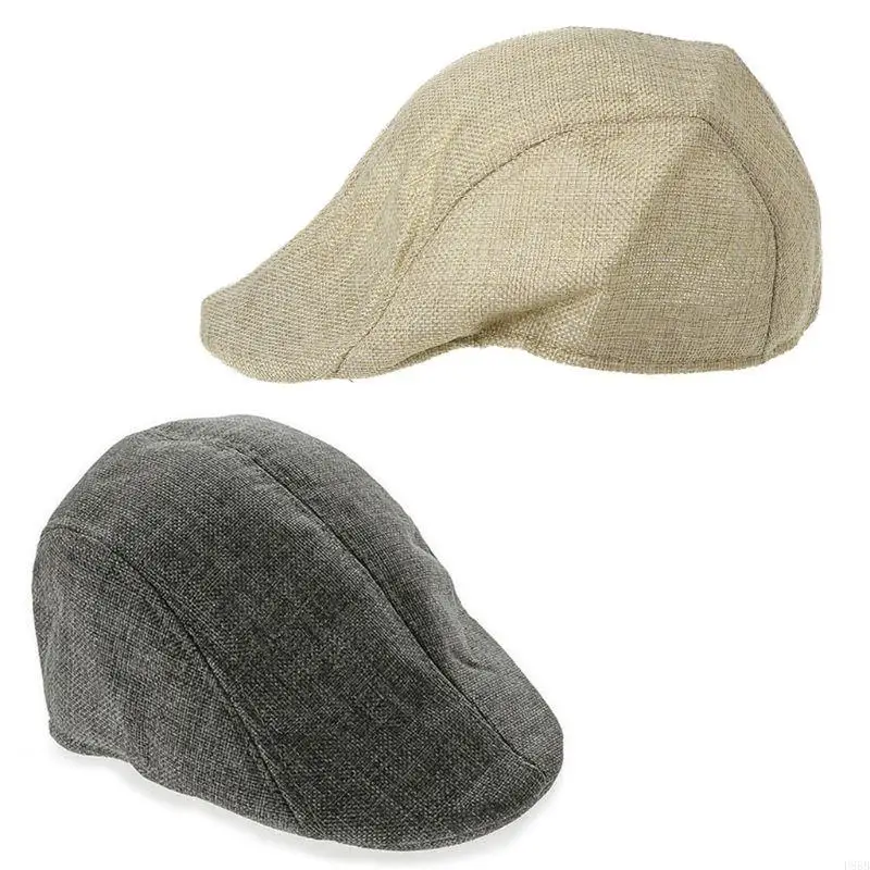 

P88B Men Golf Driving for Sun Flat Cabbie Newsboy Unisex Herringbone Duckbill Hat