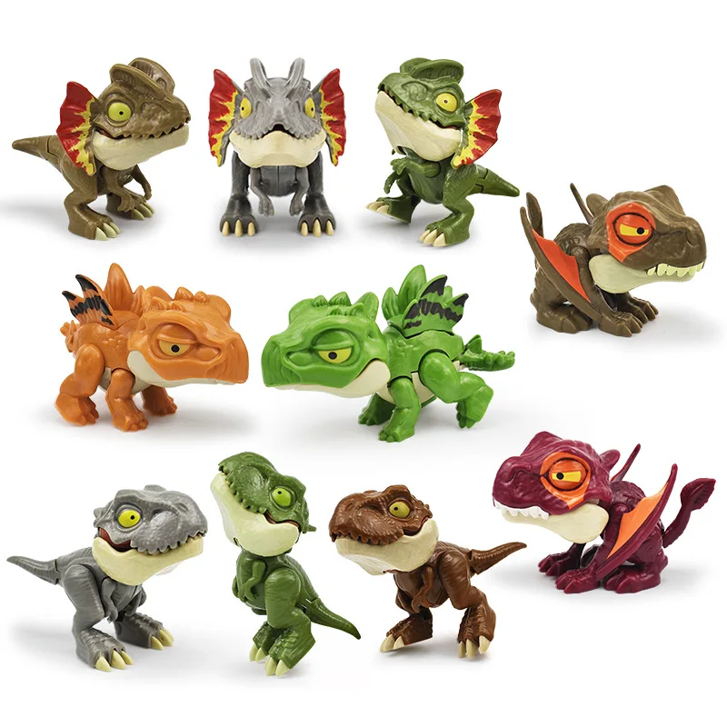 Mini Finger Dinosaur Anime Action Figures Toys Funny Simulation Dino Interactive Biting Hand Creative Tricky Tyrannosaurus Model