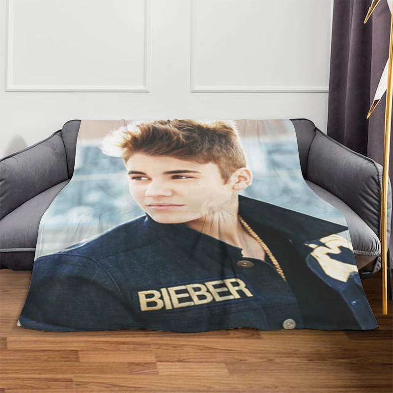 Warm Winter Blanket A-Justin Biebers Microfiber Bedding Fluffy Soft Blankets Decorative Sofa Blanket Knee Bed Fleece Camping Nap