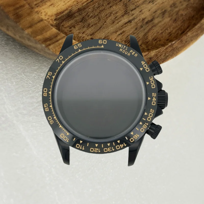 متعددة الوظائف وردة ذهبية ساعة ذهبية حالة الياقوت كريستال سوار Endlink ل دايتونا VK63/64 حركة أجزاء السيراميك 29.5 مللي متر الطلب #5