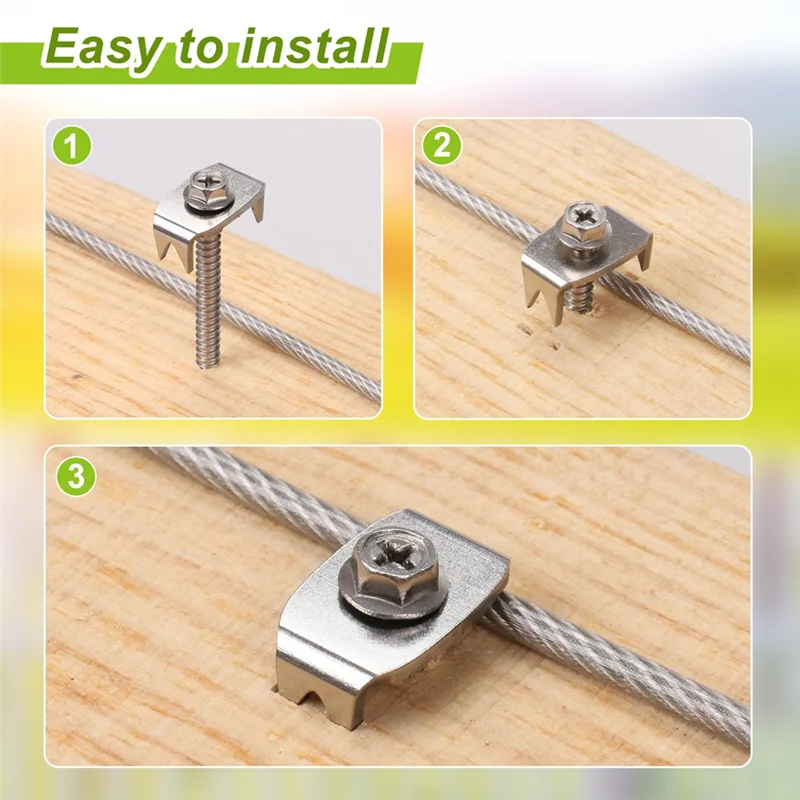 

Fence Staples,Fence Nails For Softwood, Reusable Wire Fence Staples Screws For Mesh & Woven Fencing, 50Fence Fasteners-New