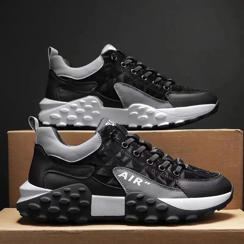 Sneakers for Men Light Running Shoes Trend New Casual Walking Footwear Men Tennis Trainers Confortable Thick Sole Old Dady Shoes