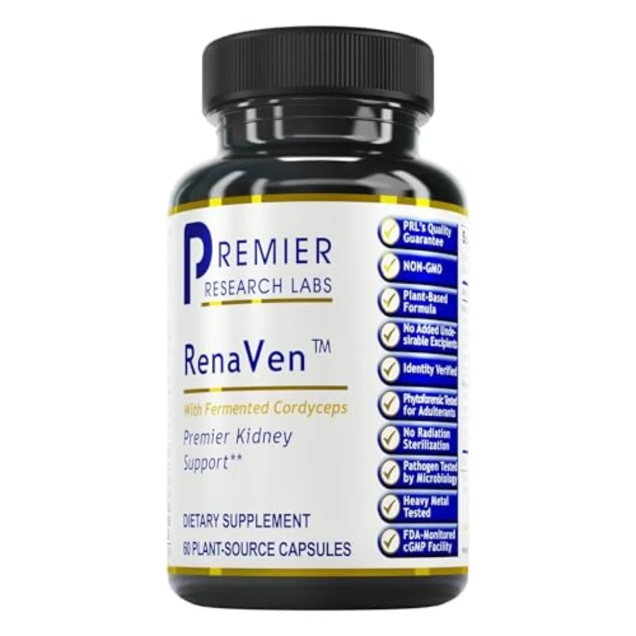 

Premier Research Labs RenaVen - Premier Kidney Support for Kidney Cleanse Detox and Repair Improve Kidney Function and Urinary