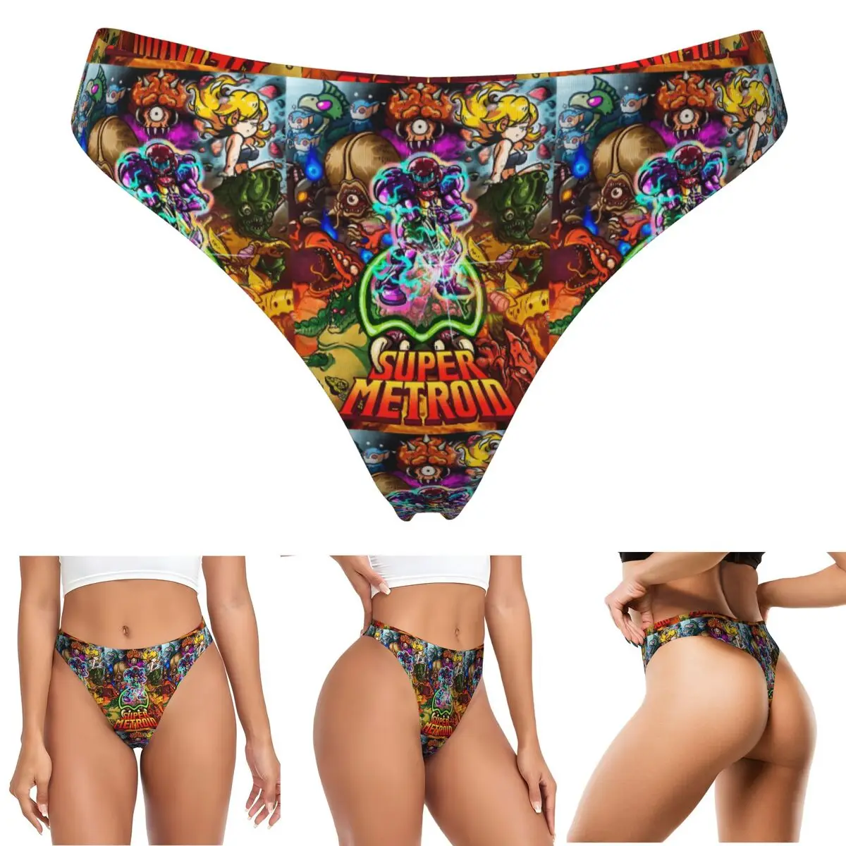 calcinhas-g-string-personalizadas-super-metroid-respiraveis-confortaveis-e-elasticas-para-mulheres