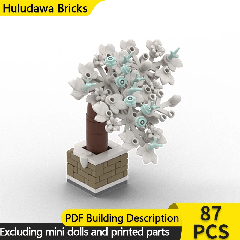 

Модель City Street View MOC, строительные кирпичи, зимнее дерево, дерево, модульная технология, детские праздничные подарки, сборные игрушки, костюм